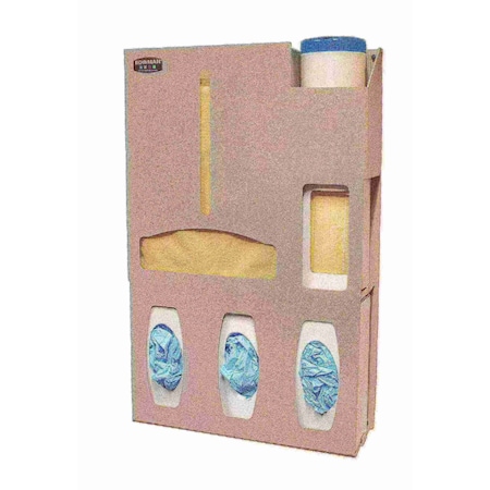 Bowman Dispensers Protective Wear Organizer-Slimline, Quartz Beige ABS Plastic PS019-0212
